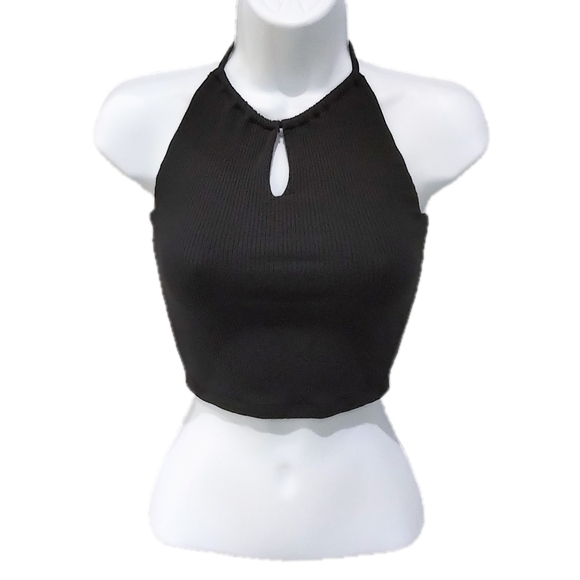 Wilfred Mezzo Ribbed Halter Top - Dark Night Navy Blue - Picture 2 of 7